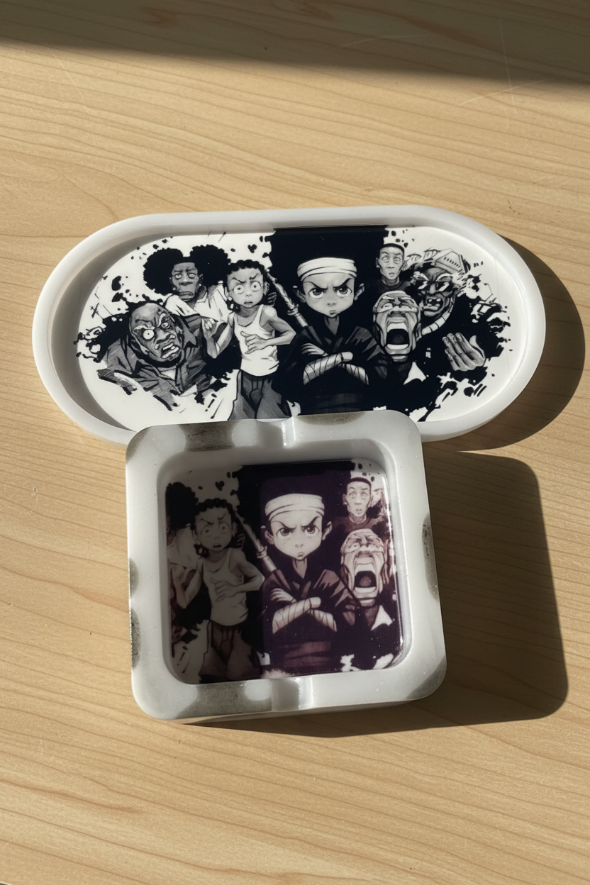 CUSTOM RESIN TRAY & ASHTRAY SET